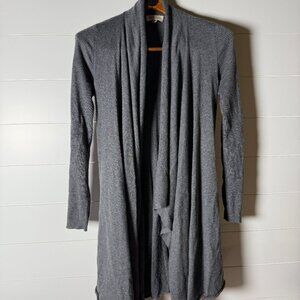Kinross Open Cardigan 100% Cashmere Gray Size Small